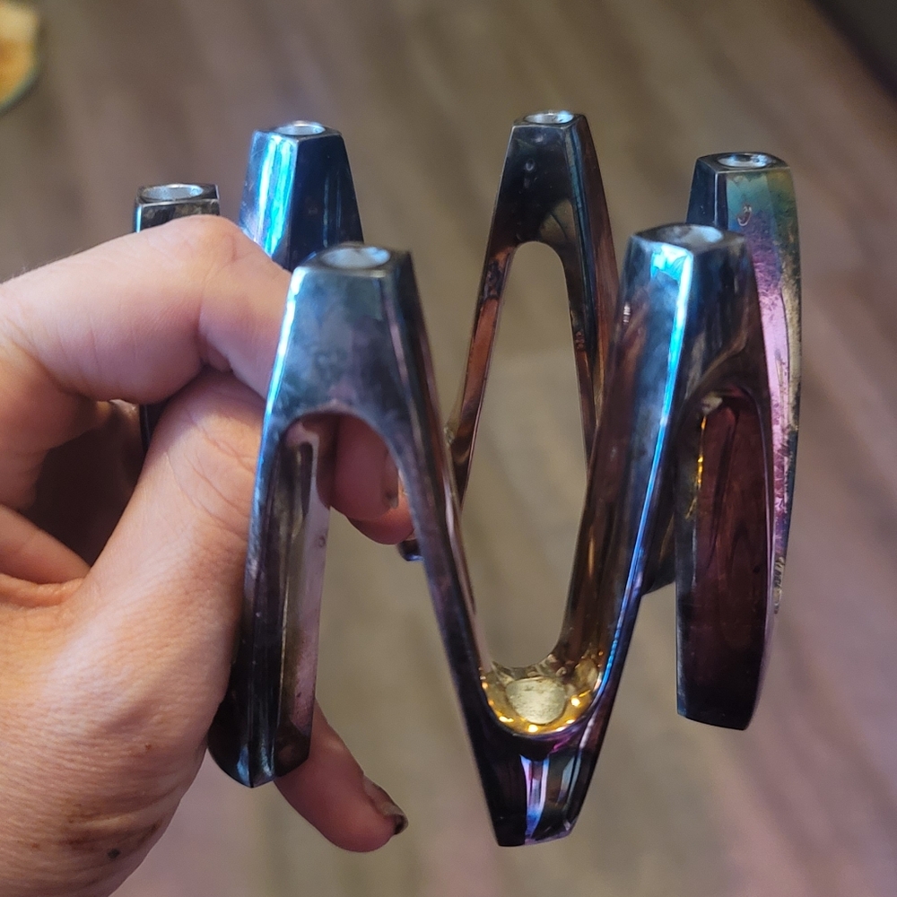 Vintage 60s Dansk Designs Jens Quistgaard Mid-Century Modern Star Candle Holder